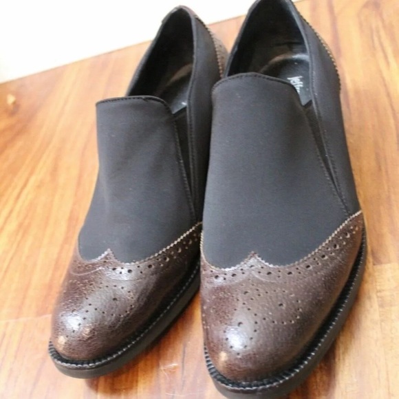 Jeffrey Campbell Wingtip Heel Loafer Black Brown Size 8.5 - Picture 8 of 8